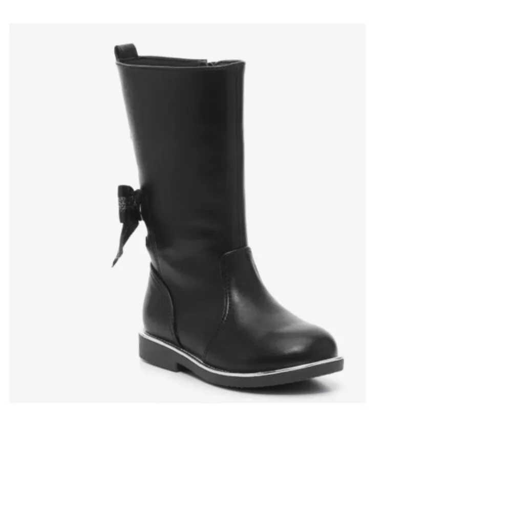 ✨ Olive & Edie “Tasha” Girls’ Boots – Black Bow Detail – Excellent Condition ✨‎